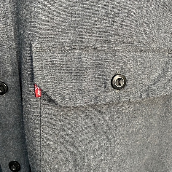 Levi's Men's Heavy Charcoal Gray Long Sleeve Button Up Shirt Size X-large - Picture 3 of 12